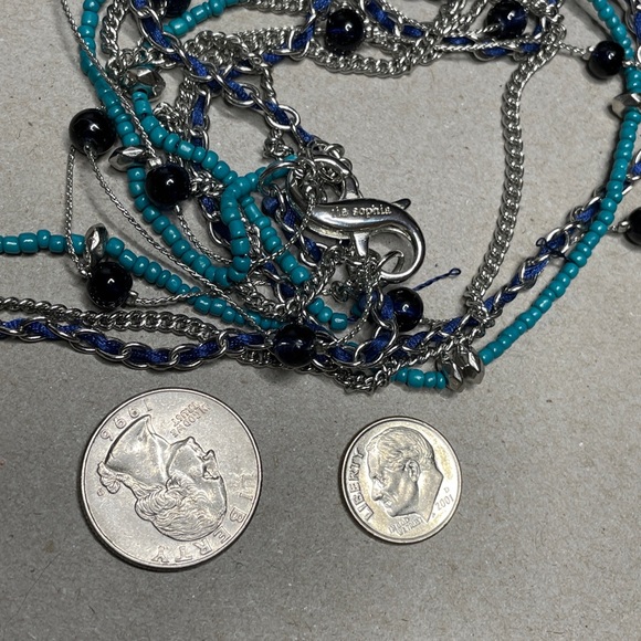 Lia Sophia Shades of Blue Multi Style 28” Chain - Picture 4 of 7
